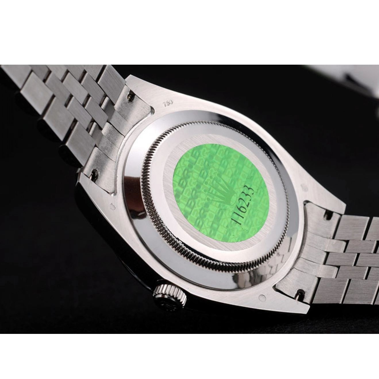 Rolex aaa copy 42001 Steel Dial Ribbed Stainless Rolex Swiss Flower Bezel Silver DateJust 0728